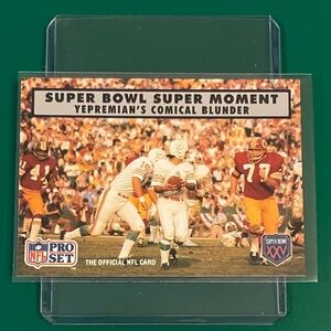 Yepremian Comic Blunder #141 1990 Pro Set [Super Bowl 160] Football Trading Card